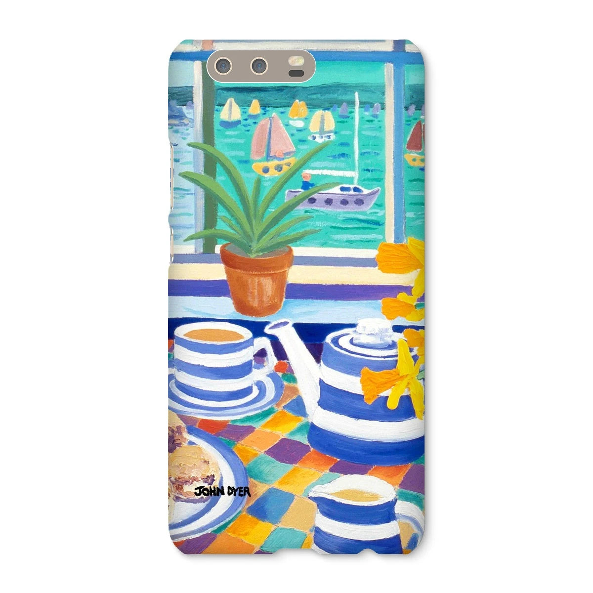 Snap Art Phone Case. Cornishware. Artist John Dyer. Cornwall Art Gallery John Dyer