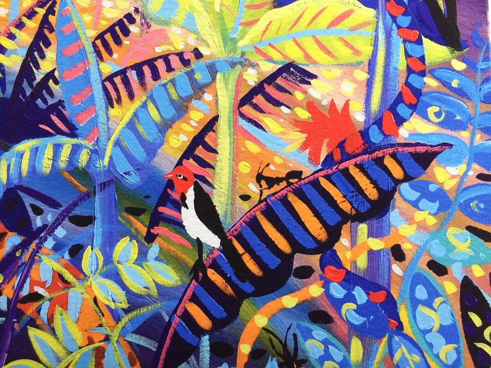 Vana - The Amazon Rainforest Spirit of our Shadows. Limited print by artist John Dyer Eden Project Artist in Residence John Dyer