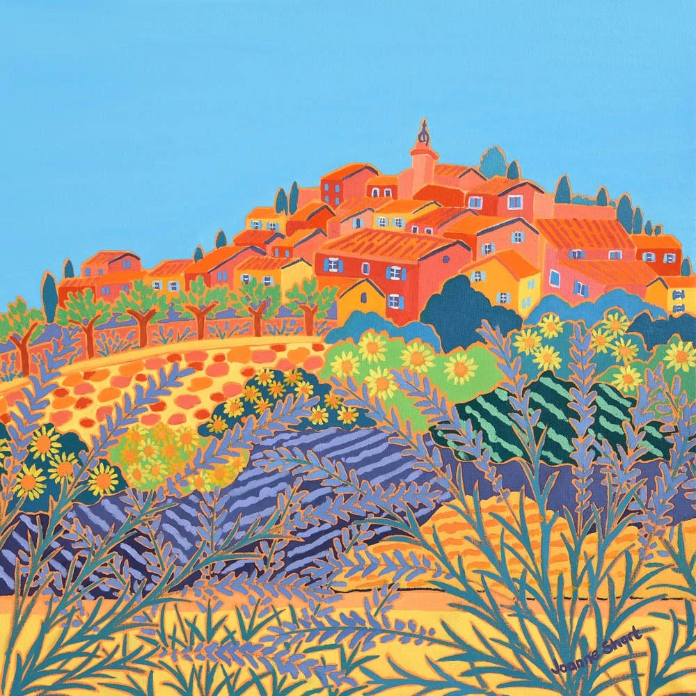 Original painting by Joanne Short. Summer Sunshine, Roussillion, Provence. Joanne Short