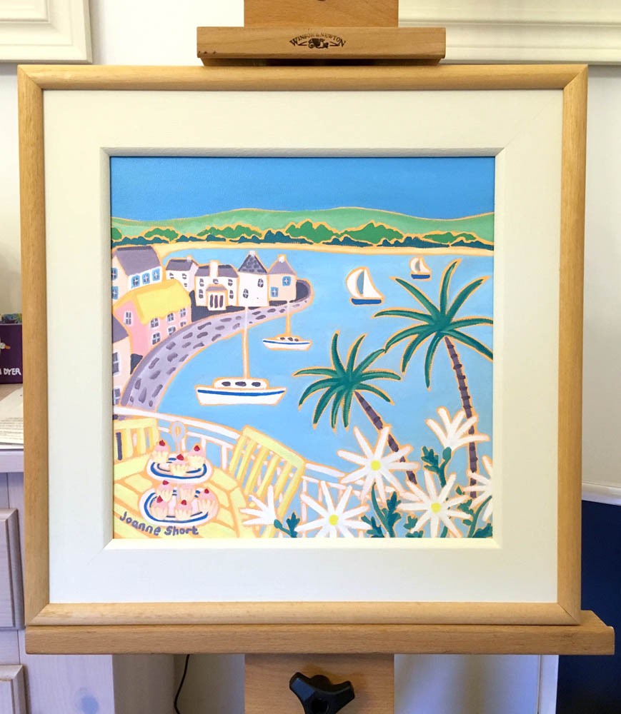 Cup Cakes on the Balcony, St Mawes. Original Oil Painting by Joanne Short