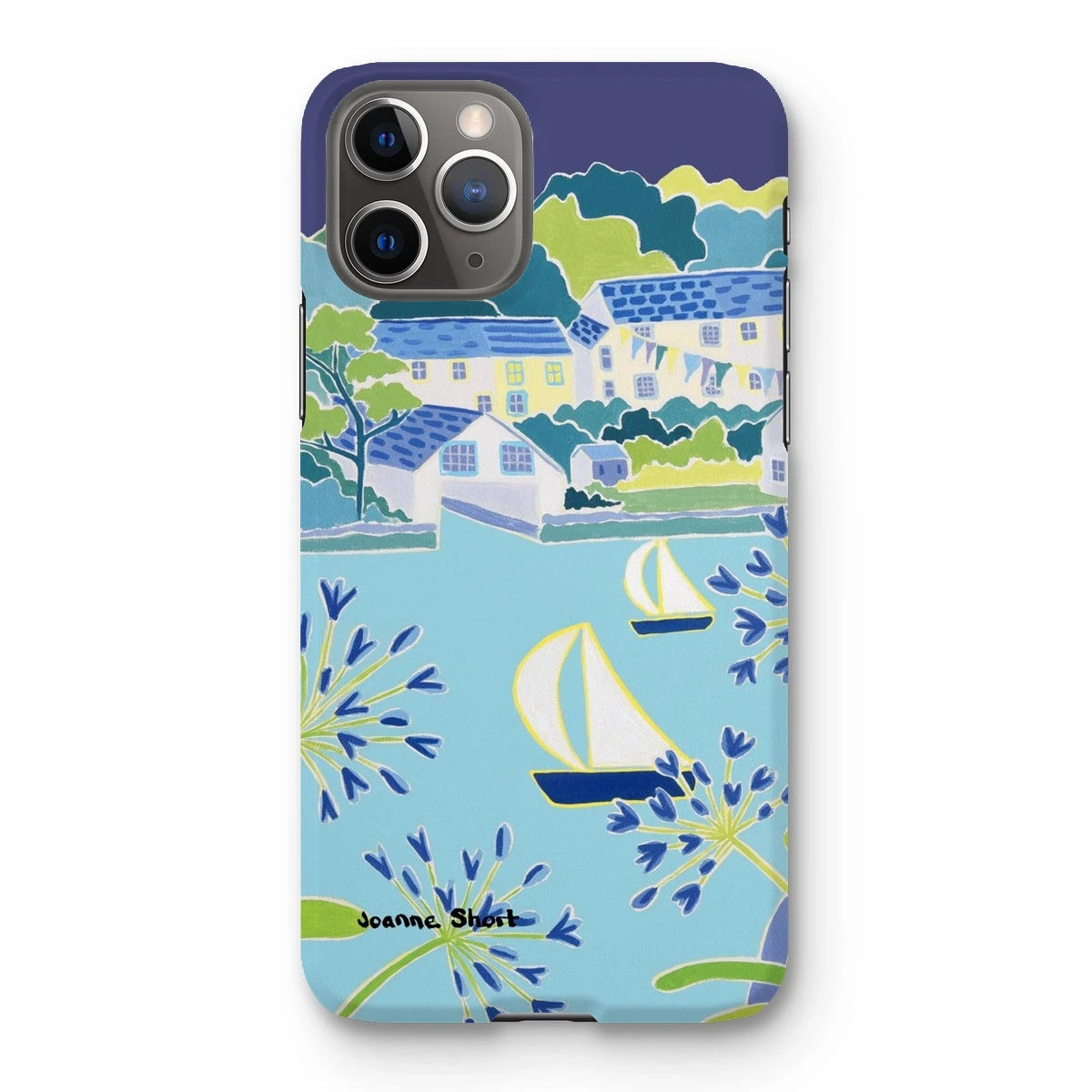 Snap Art Phone Case. Helford River & Village. Artist Joanne Short. Cornwall Art Gallery Joanne Short