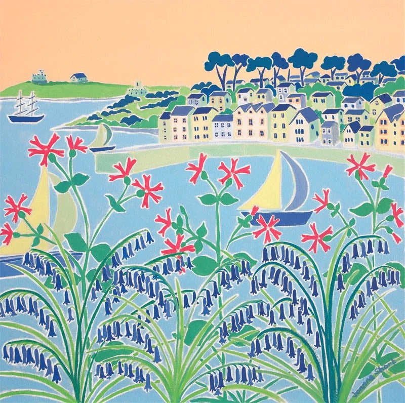 Limited Edition Print. 'Sailing Home, St Mawes' by Cornish Artist Joanne Short. Cornwall Art Gallery Sunset Print Joanne Short