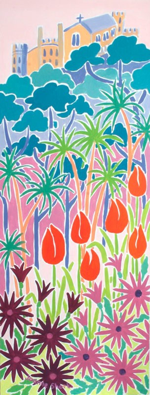 Original Painting by Joanne Short. A Gardener's Garden, St Michael's Mount, Cornwall.