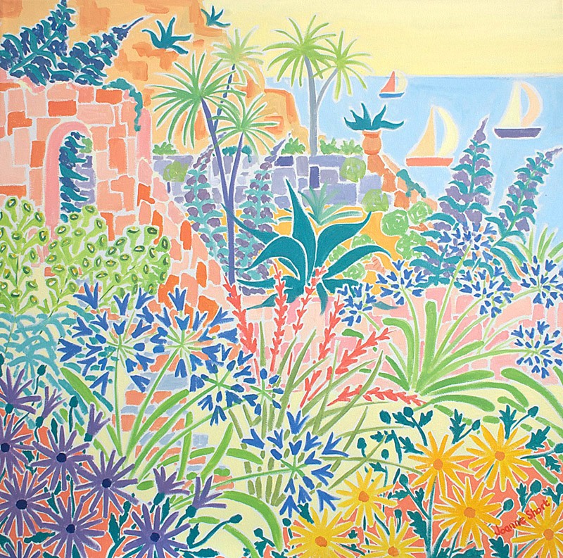 Original Painting by Joanne Short. A Secret Garden, St Michael's Mount, Cornwall.