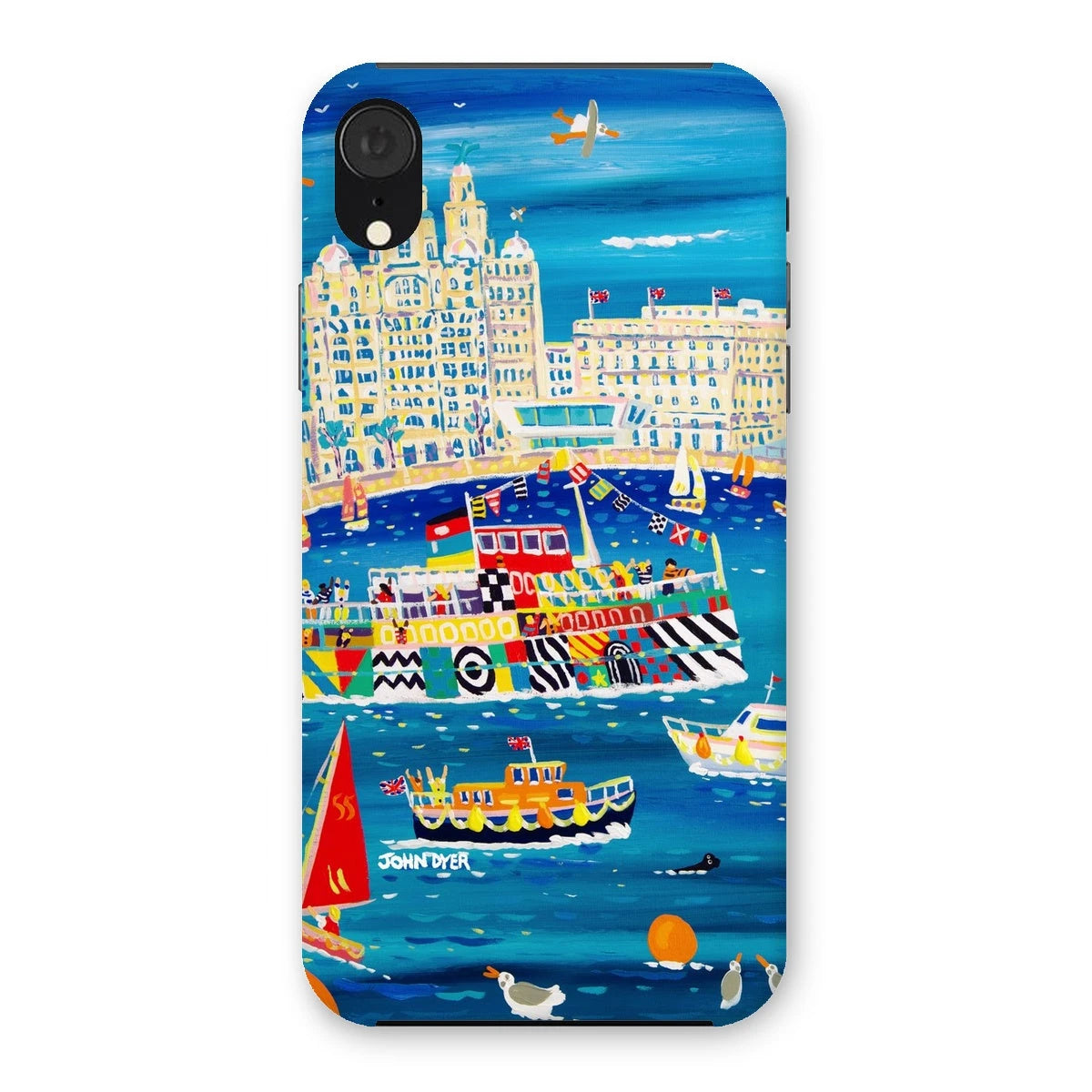 Snap Art Phone Case. Liverpool Mersey River Dazzle Ferry. Artist John Dyer. Cornwall Art Gallery John Dyer