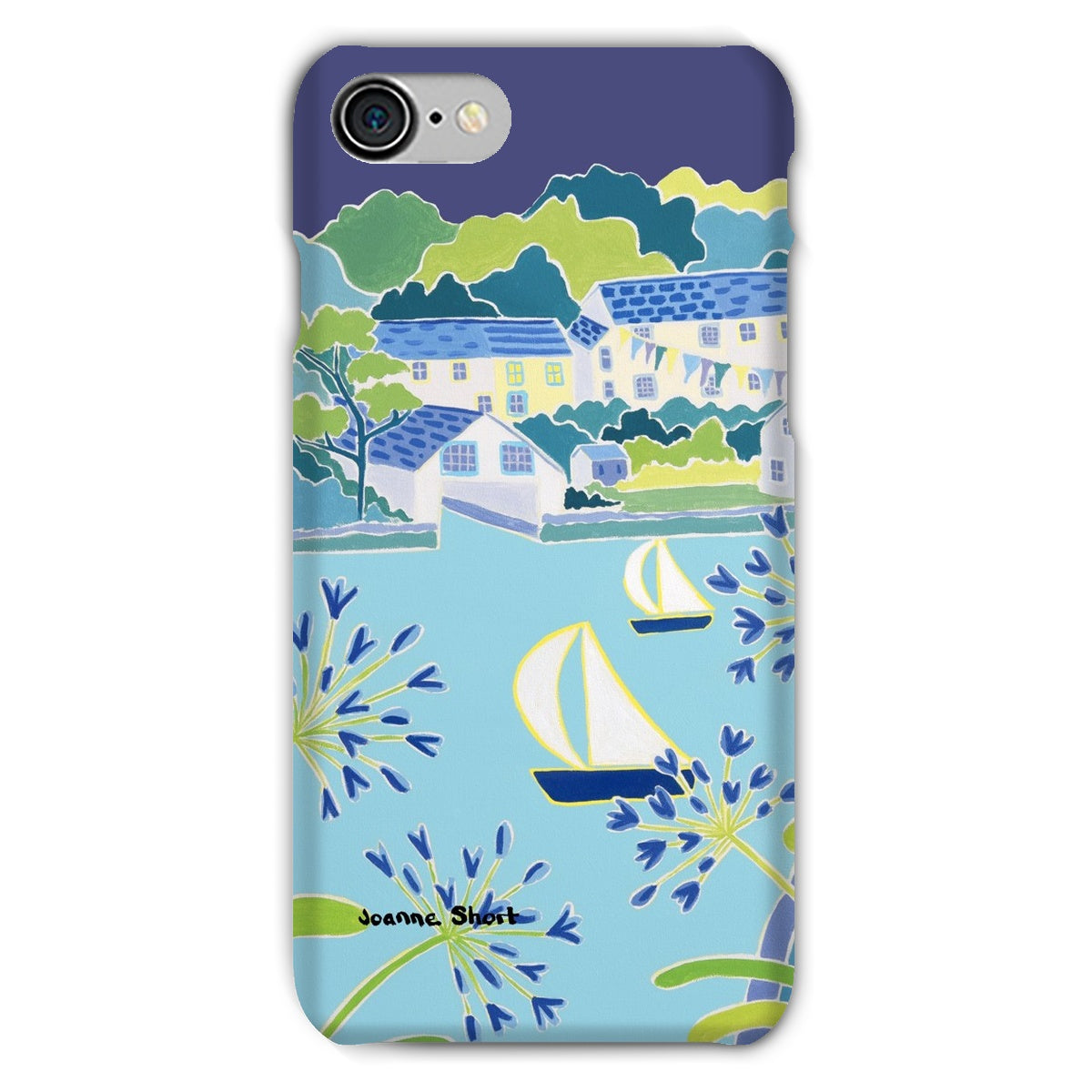 Snap Art Phone Case. Helford River & Village. Artist Joanne Short. Cornwall Art Gallery