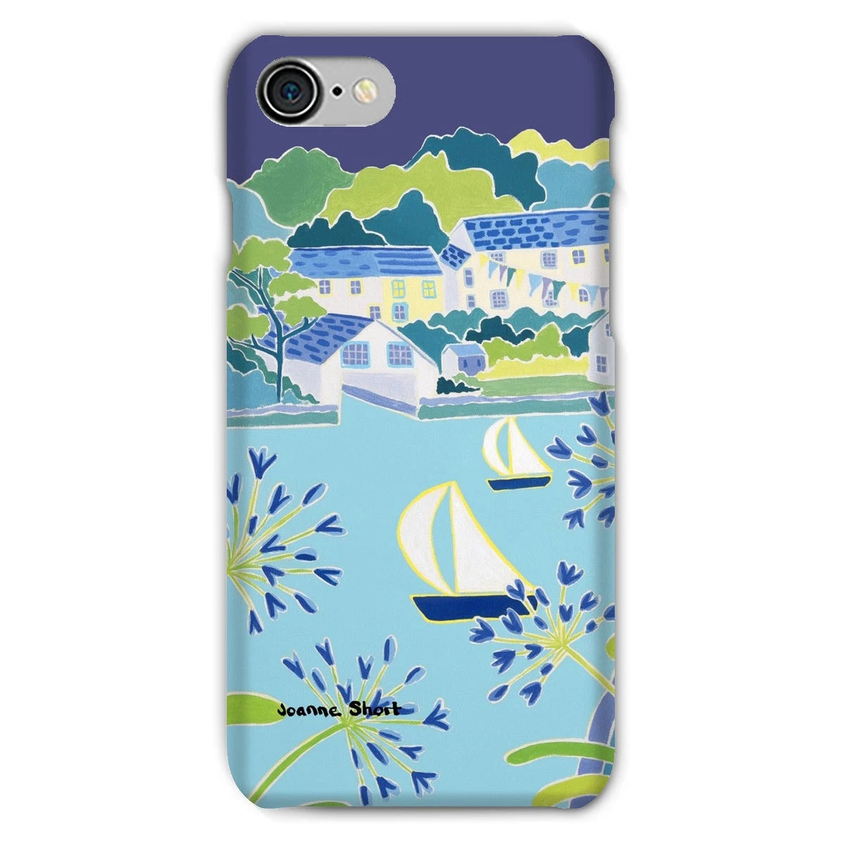 Snap Art Phone Case. Helford River & Village. Artist Joanne Short. Cornwall Art Gallery Joanne Short