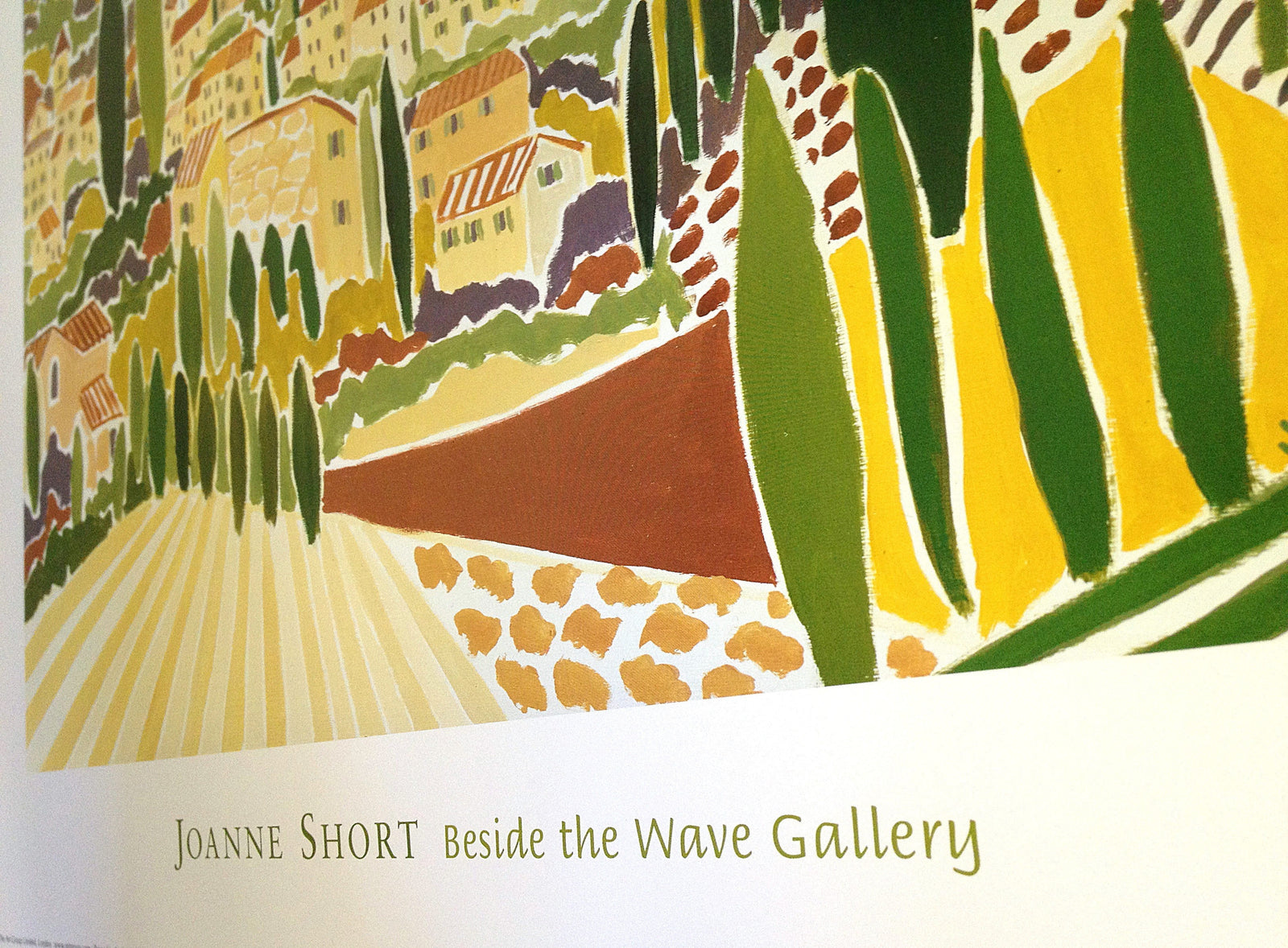 The Old Town, Vaison La Romaine, Provence. Art Poster by Joanne Short. Beside The Wave. Joanne Short