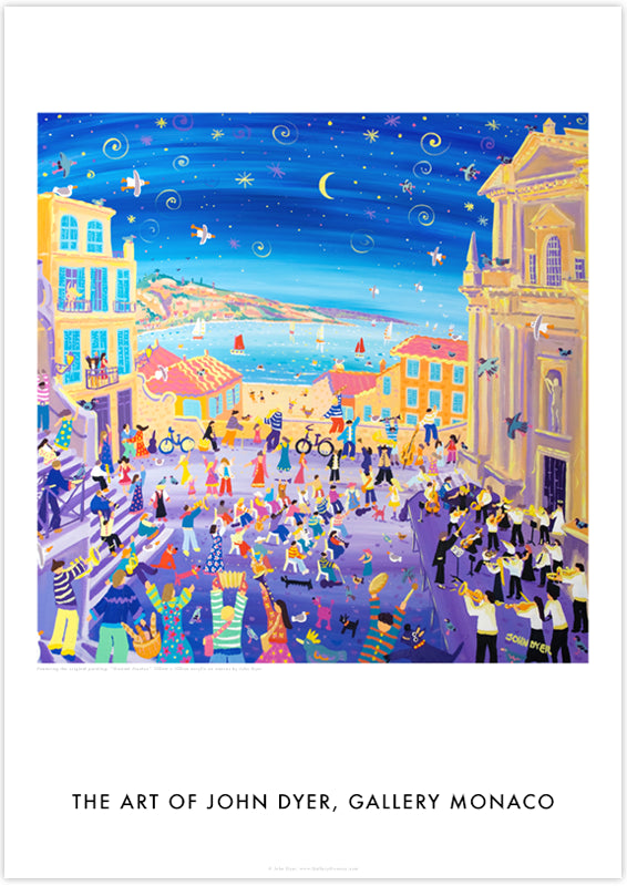 John Dyer Wall Art Poster Print. Musicians in Menton. Conservatoire de Musique. France Art Gallery