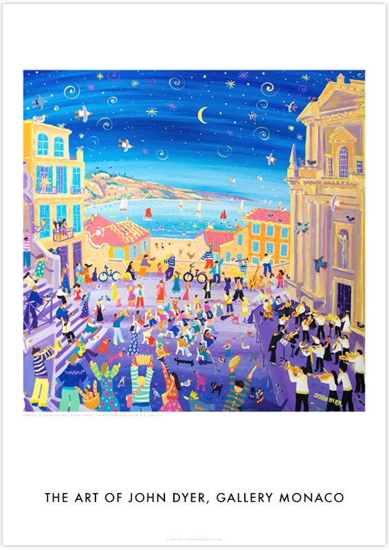 John Dyer Wall Art Poster Print. Musicians in Menton. Conservatoire de Musique. France Art Gallery John Dyer