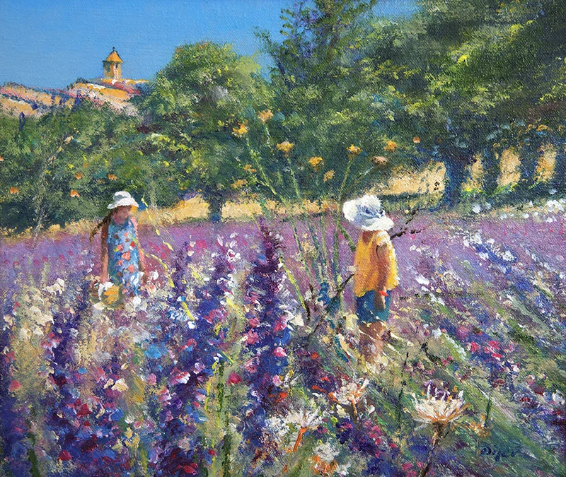 Original Painting by Ted Dyer. Lavender time. Provence II Ted Dyer