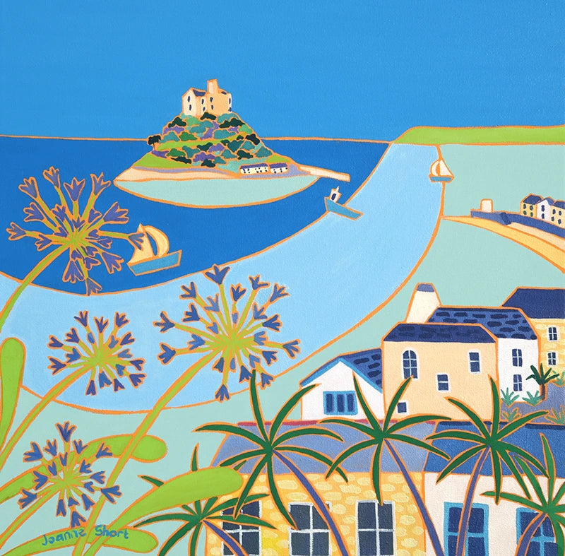 Original Painting by Joanne Short. Quiet Summer Morning, Marazion, Cornwall. Joanne Short