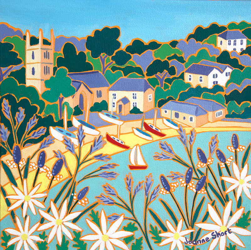 Original Painting by Joanne Short. High Tide, St Anthony-in-Meneage
