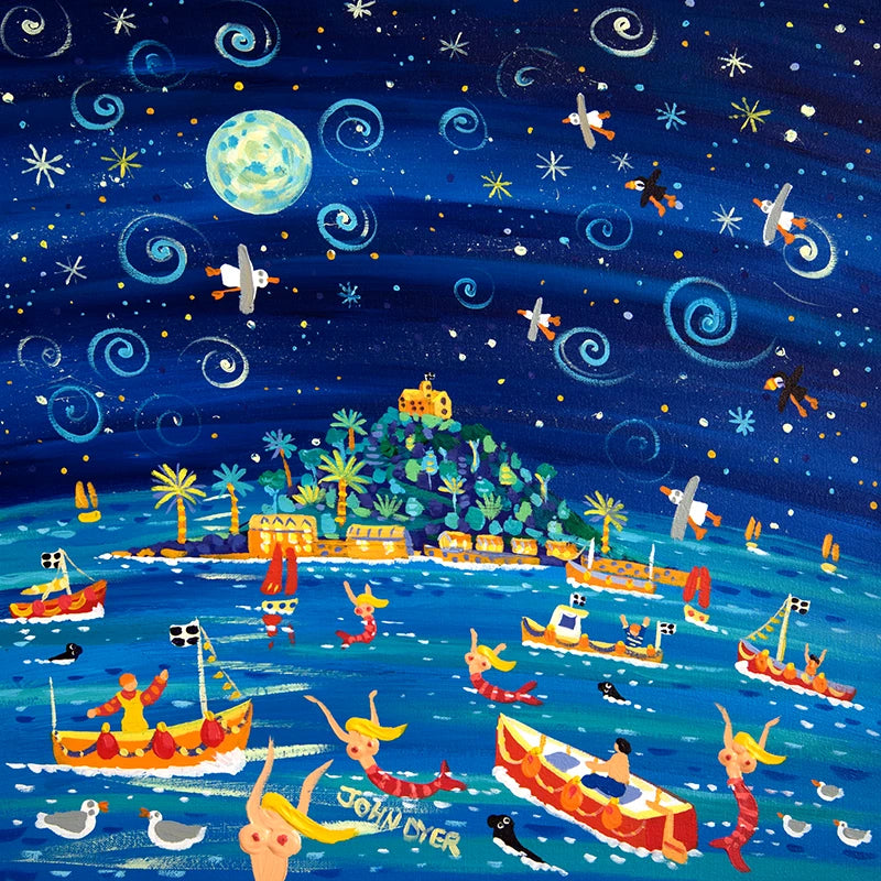John Dyer Painting. Midnight Mermaids at the Mount John Dyer