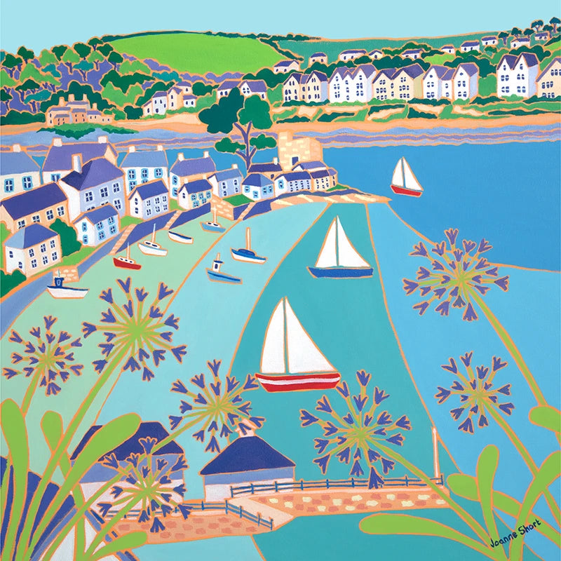Original Painting by Joanne Short. Polruan to Fowey Joanne Short