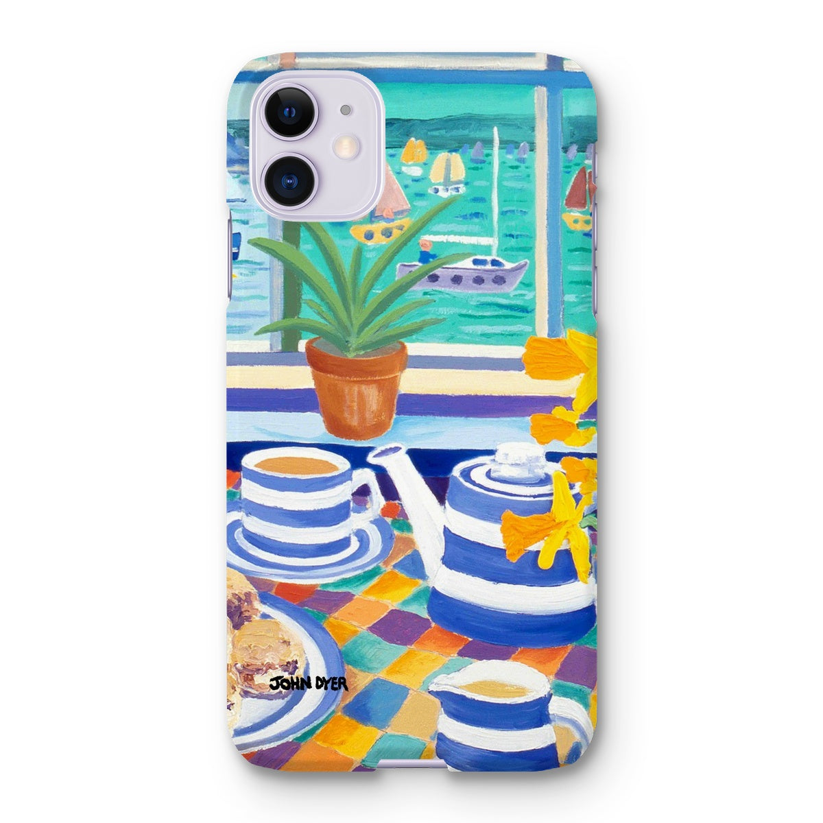 Snap Art Phone Case. Cornishware. Artist John Dyer. Cornwall Art Gallery John Dyer