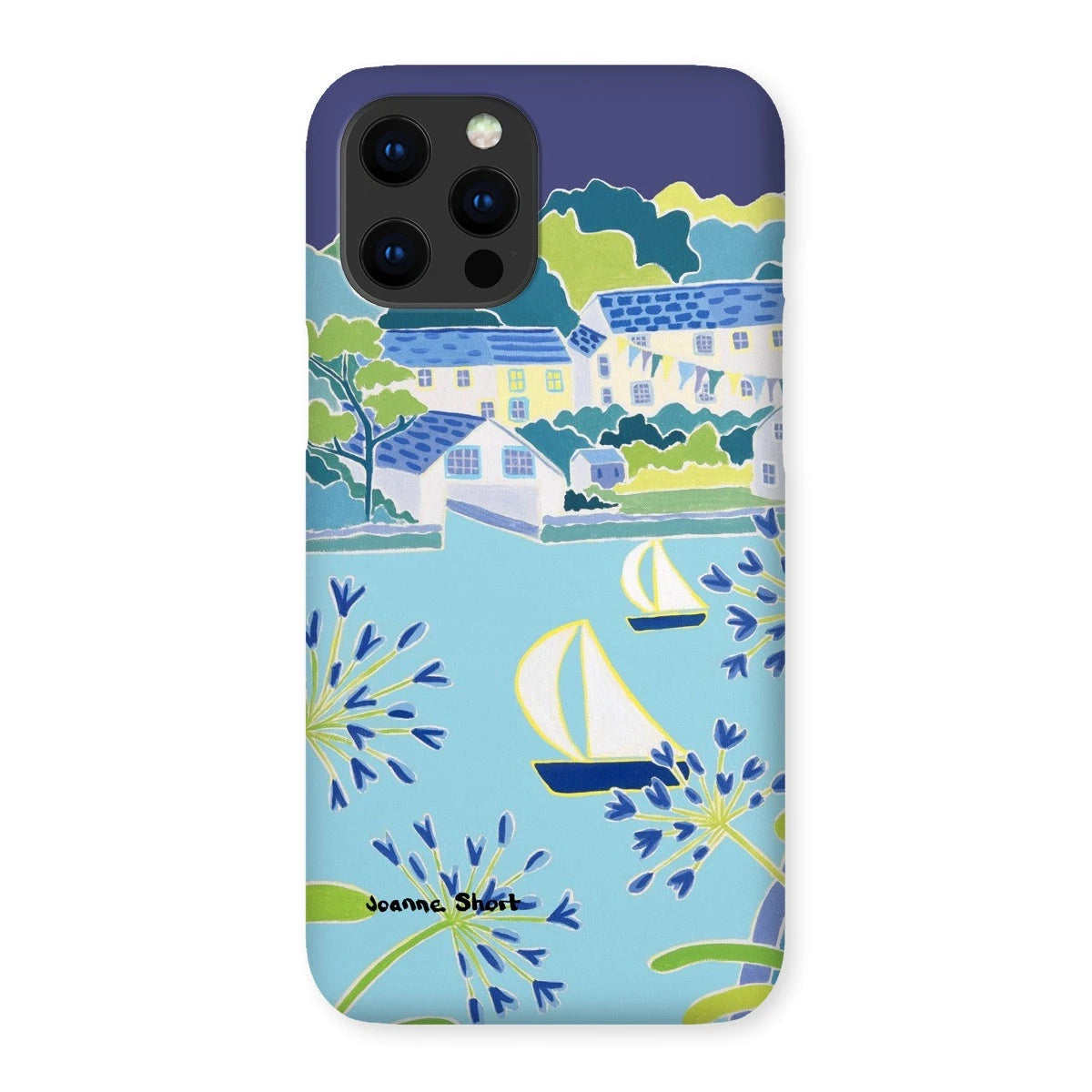 Snap Art Phone Case. Helford River & Village. Artist Joanne Short. Cornwall Art Gallery Joanne Short