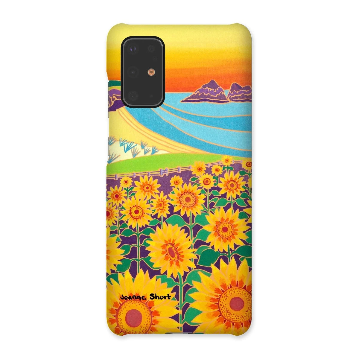 Snap Art Phone Case. Sunflowers, Holywell Bay. Artist Joanne Short. Cornwall Art Gallery Joanne Short
