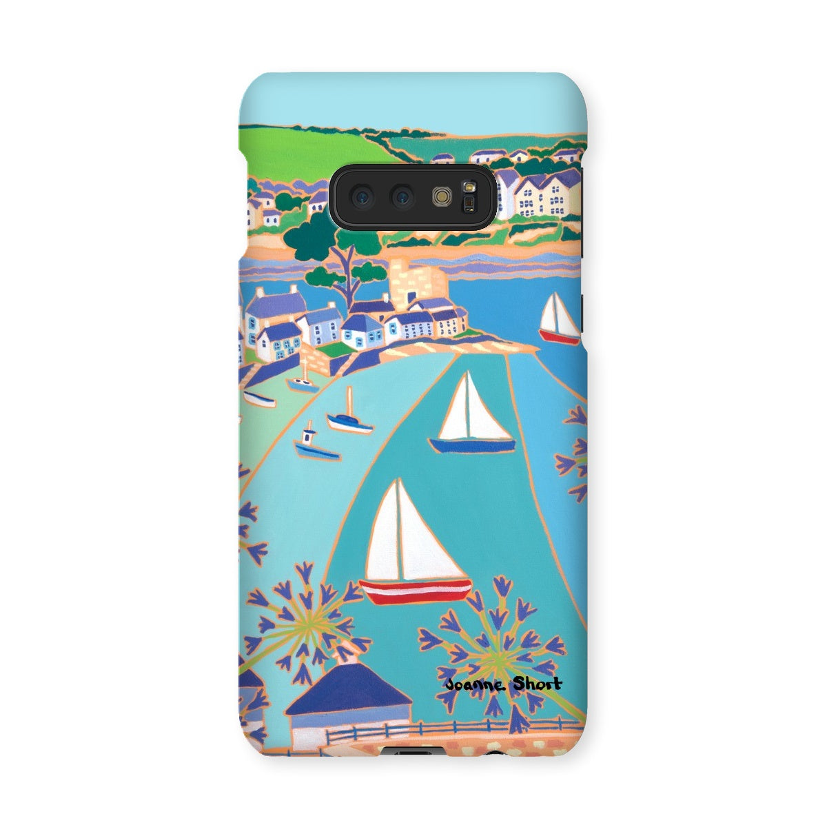 Snap Art Phone Case. Polruan & Fowey River. Artist Joanne Short. Cornwall Art Gallery