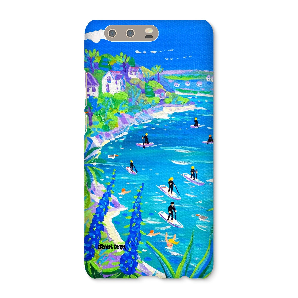 Snap Art Phone Case. SUP Paddleboarding, Gannel Estuary, Newquay. Artist John Dyer. Cornwall Art Gallery