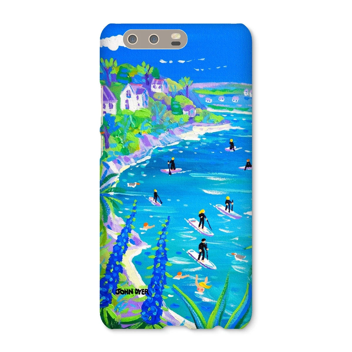 Snap Art Phone Case. SUP Paddleboarding, Gannel Estuary, Newquay. Artist John Dyer. Cornwall Art Gallery John Dyer