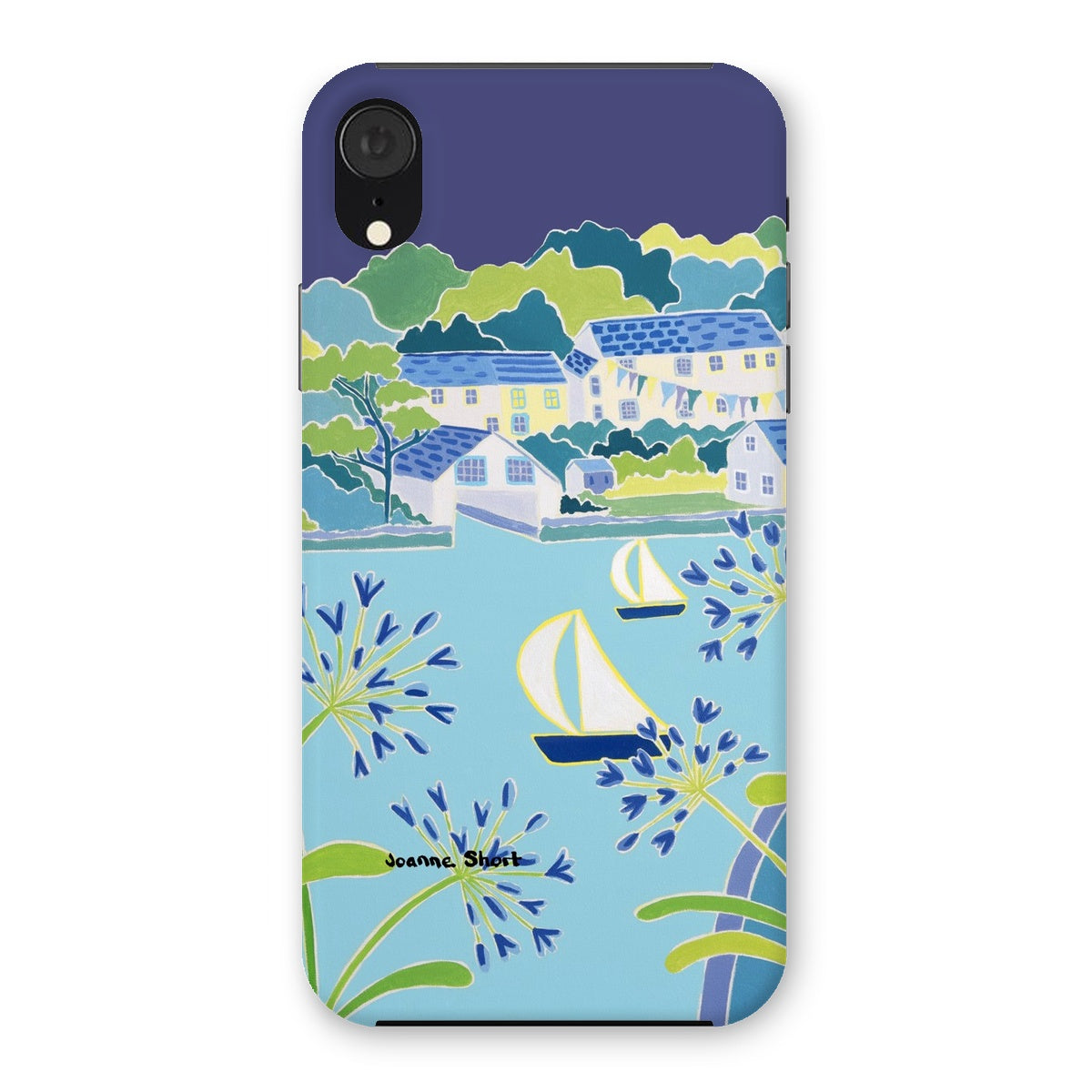 Snap Art Phone Case. Helford River & Village. Artist Joanne Short. Cornwall Art Gallery