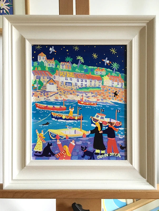 John Dyer Painting. Scarves and Stars, Coverack, Cornwall. John Dyer