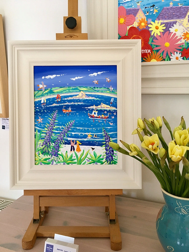 John Dyer Painting. Peeping through the Echiums, Tresco