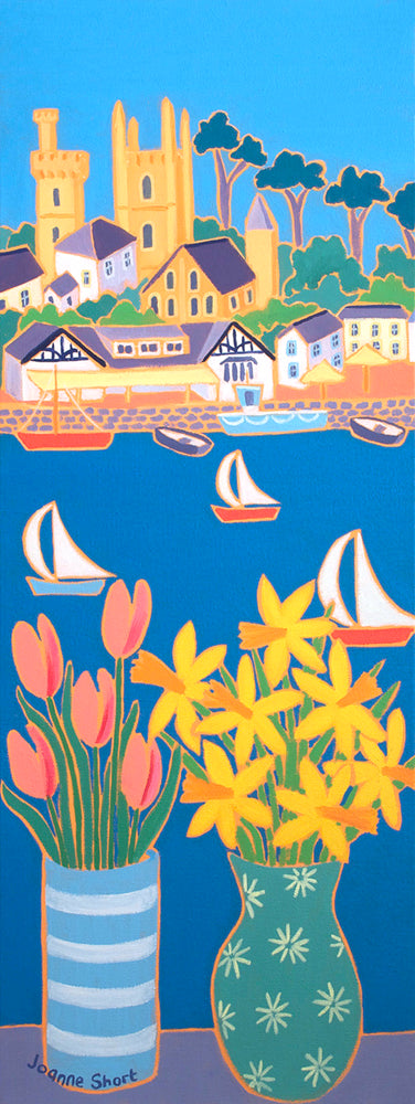 Original painting by Joanne Short. Sailing Past Fowey.