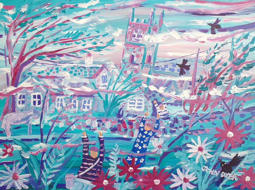 John Dyer Painting. Mysterious Mist, Zennor, Cornwall John Dyer