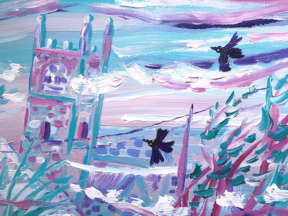 John Dyer Painting. Mysterious Mist, Zennor, Cornwall