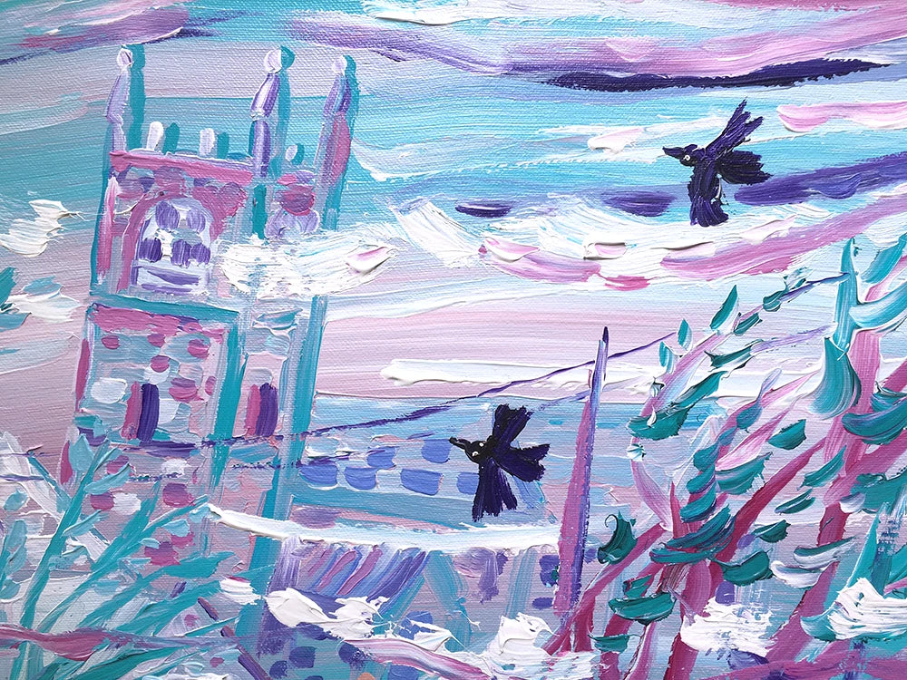 John Dyer Painting. Mysterious Mist, Zennor, Cornwall John Dyer