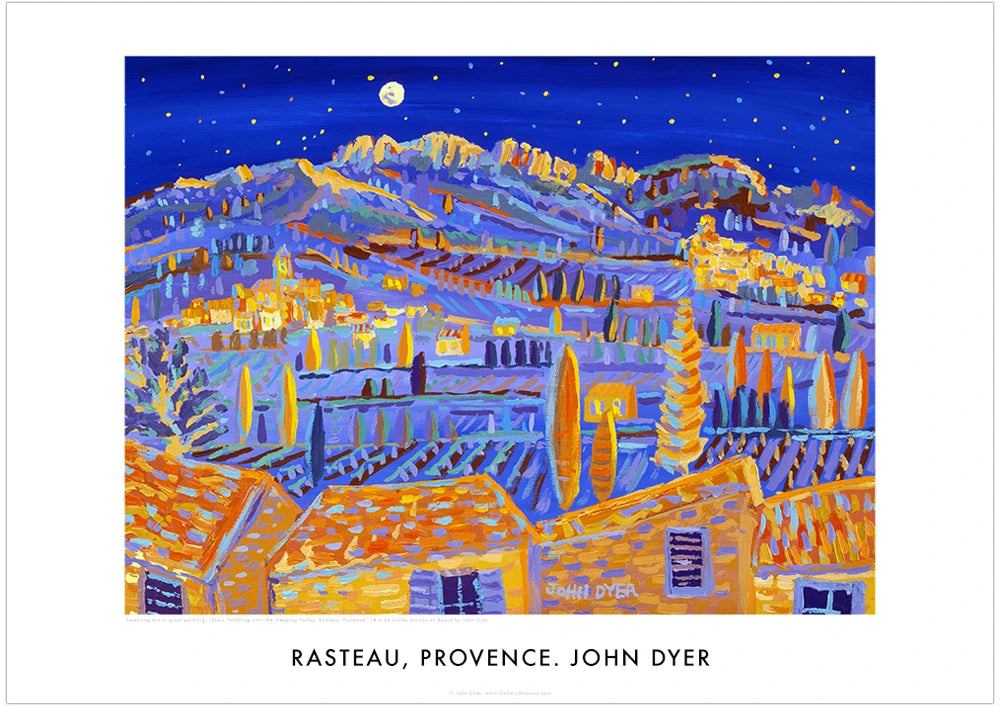 French Wall Art Poster Print. Rasteau, Provence, France by John Dyer. French Art Gallery John Dyer