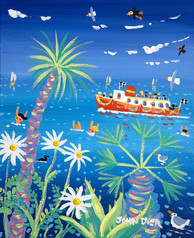 John Dyer Painting. Falmouth Bay Swimmers John Dyer