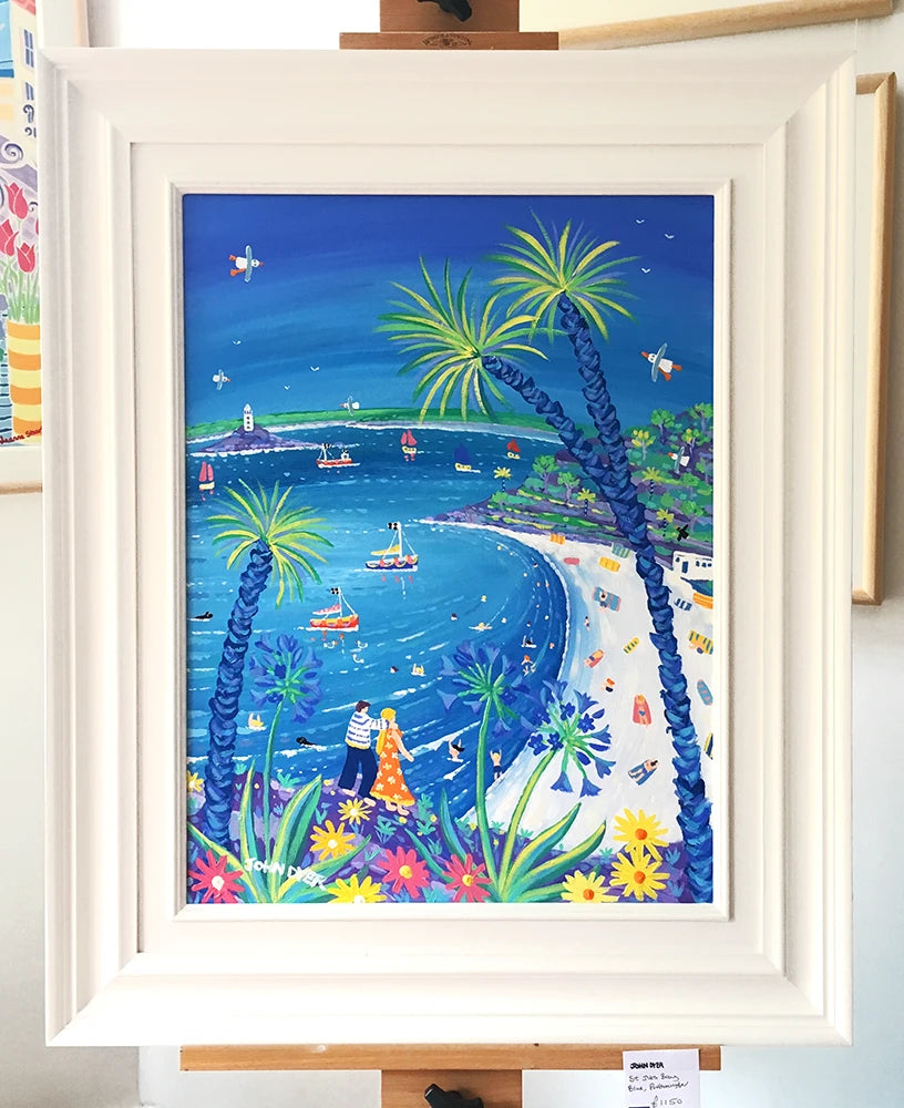 John Dyer Painting. St Ives Bay Blue, Portminster Beach John Dyer