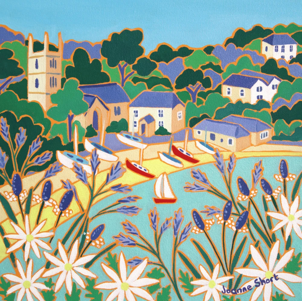 'High Tide, St Anthony-in-Meneage'. Helford River Limited Edition Print by Cornish Artist Joanne Short. Cornwall Art Gallery Print Joanne Short