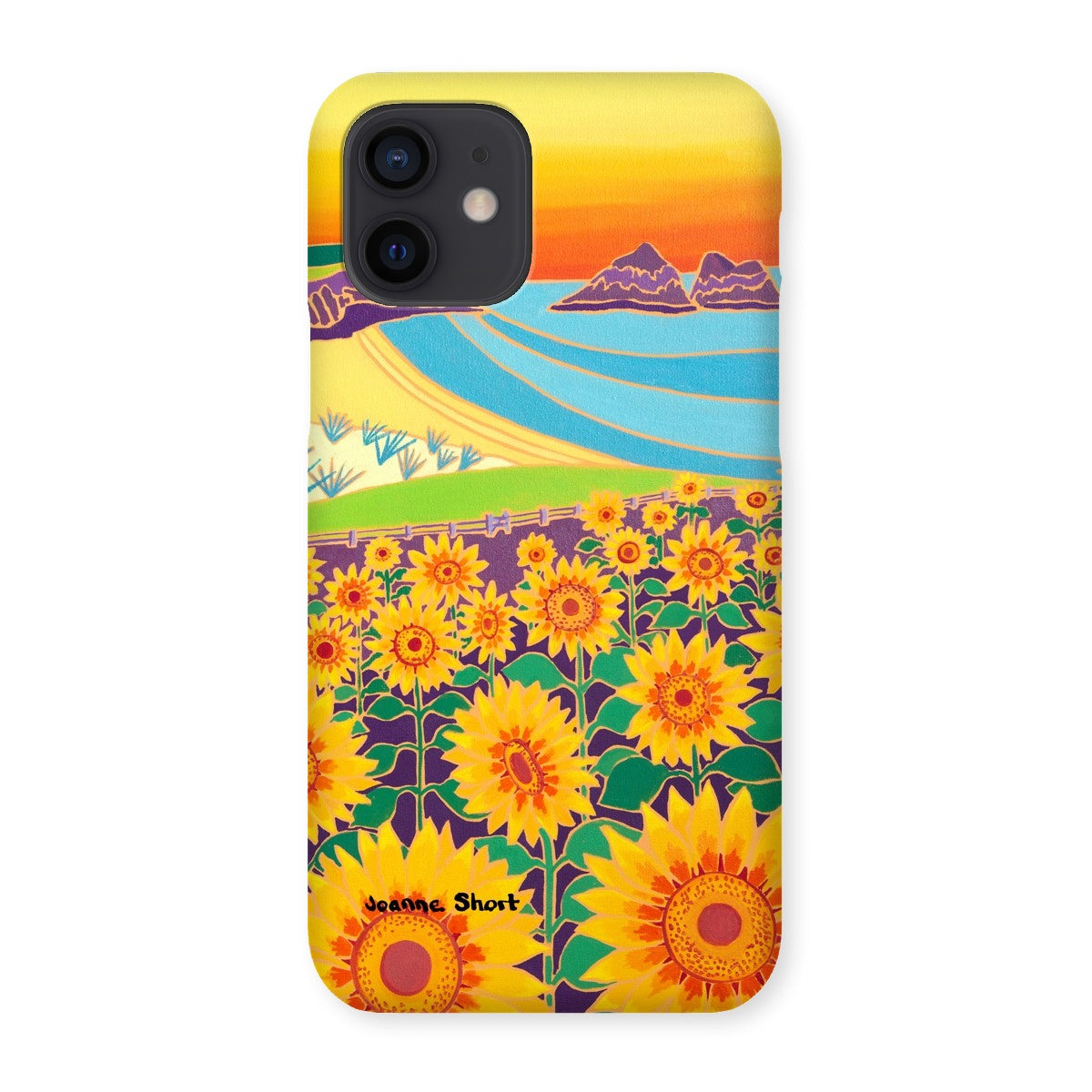 Snap Art Phone Case. Sunflowers, Holywell Bay. Artist Joanne Short. Cornwall Art Gallery