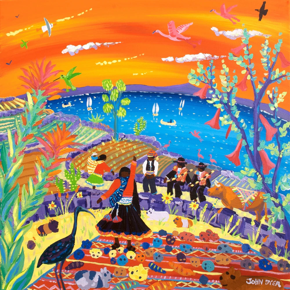 John Dyer Painting. Freeze-Dried Festival Potatoes, Isla Taquile, Peru John Dyer