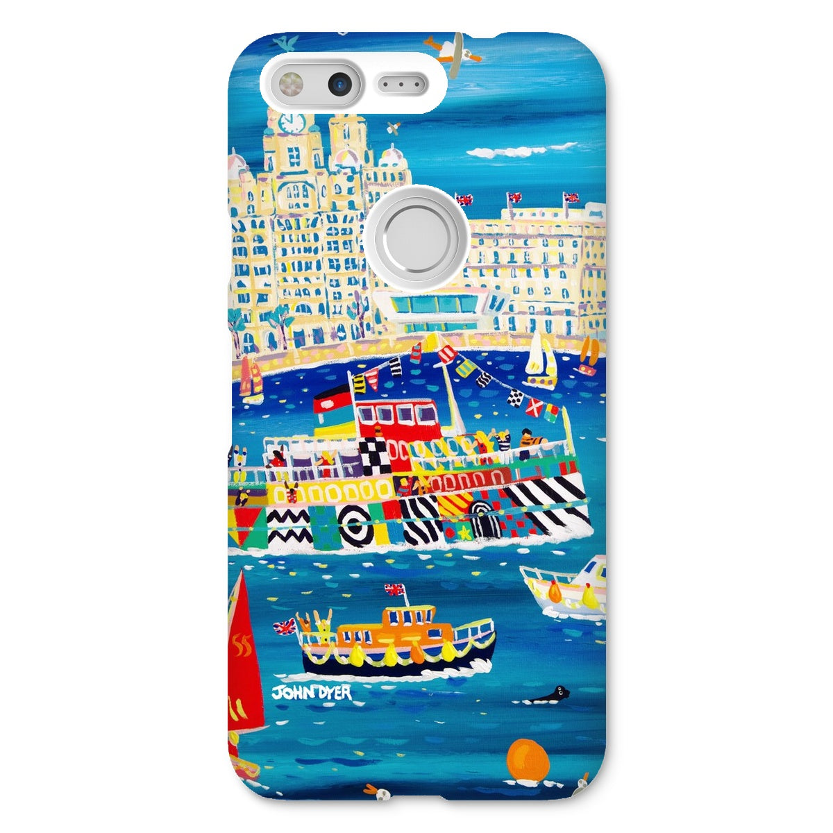 Snap Art Phone Case. Liverpool Mersey River Dazzle Ferry. Artist John Dyer. Cornwall Art Gallery John Dyer