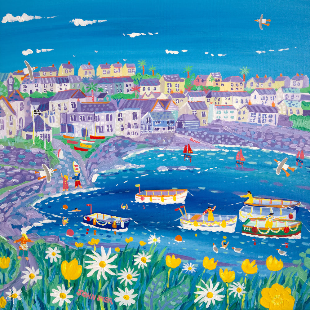 John Dyer Painting. Summer Days, Portscatho