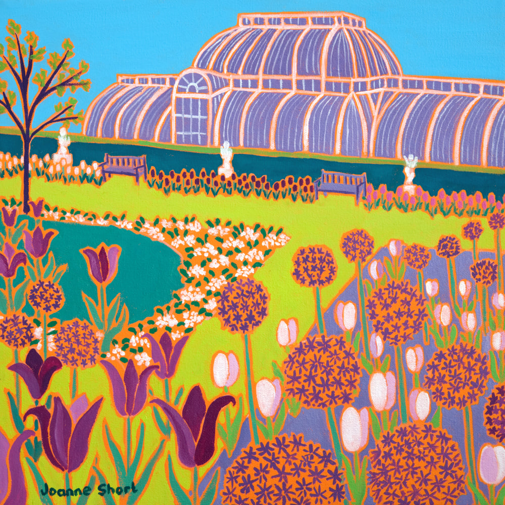 Original Painting by Joanne Short. Spring Flowers, Kew Gardens, London