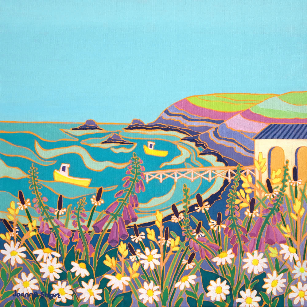 Original Painting by Joanne Short. Wild Flowers at the Lizard Point Joanne Short