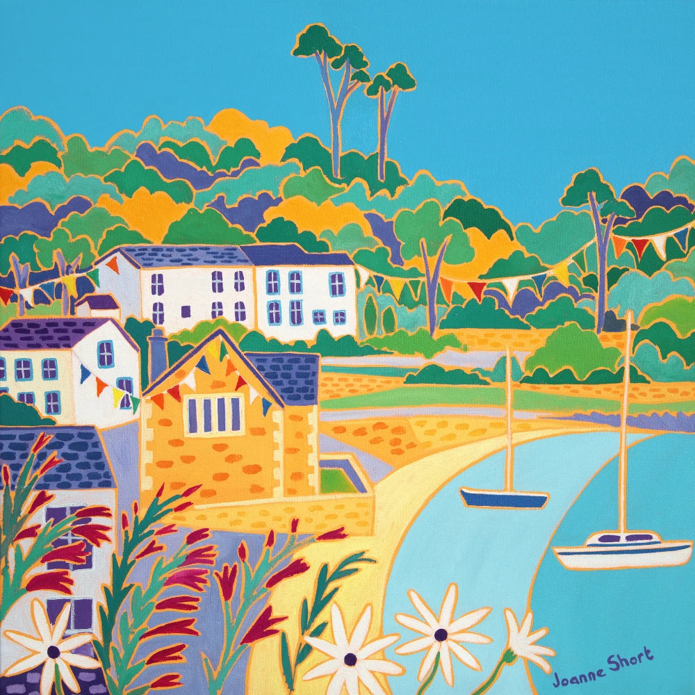 Painting by Joanne Short. Summer Bunting, Durgan Joanne Short