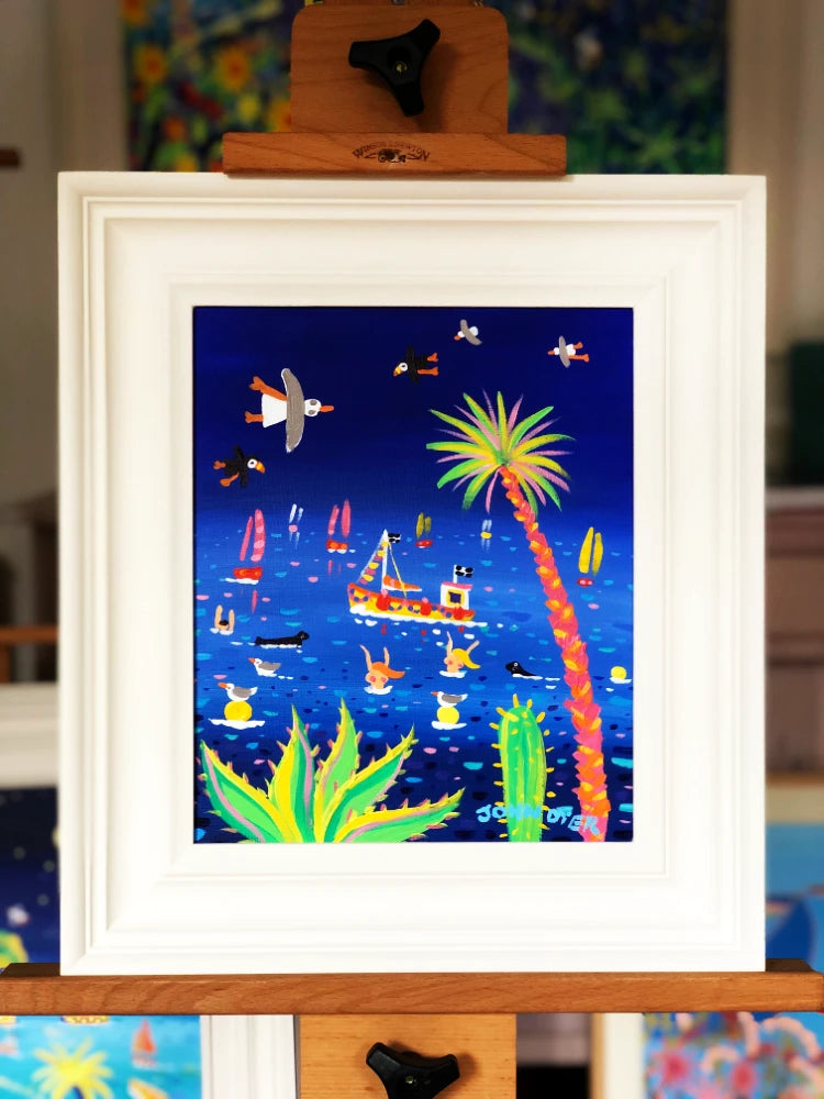John Dyer Painting. Tropical Cornish Summer. John Dyer