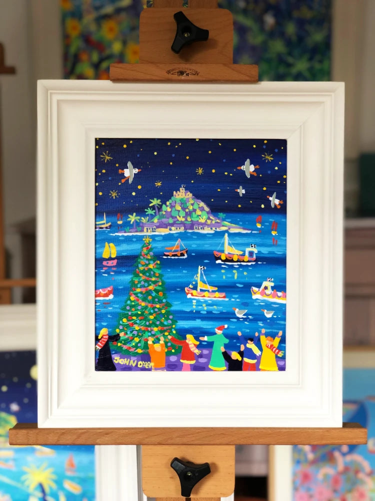 John Dyer Painting. St Michael's Mount Christmas. John Dyer