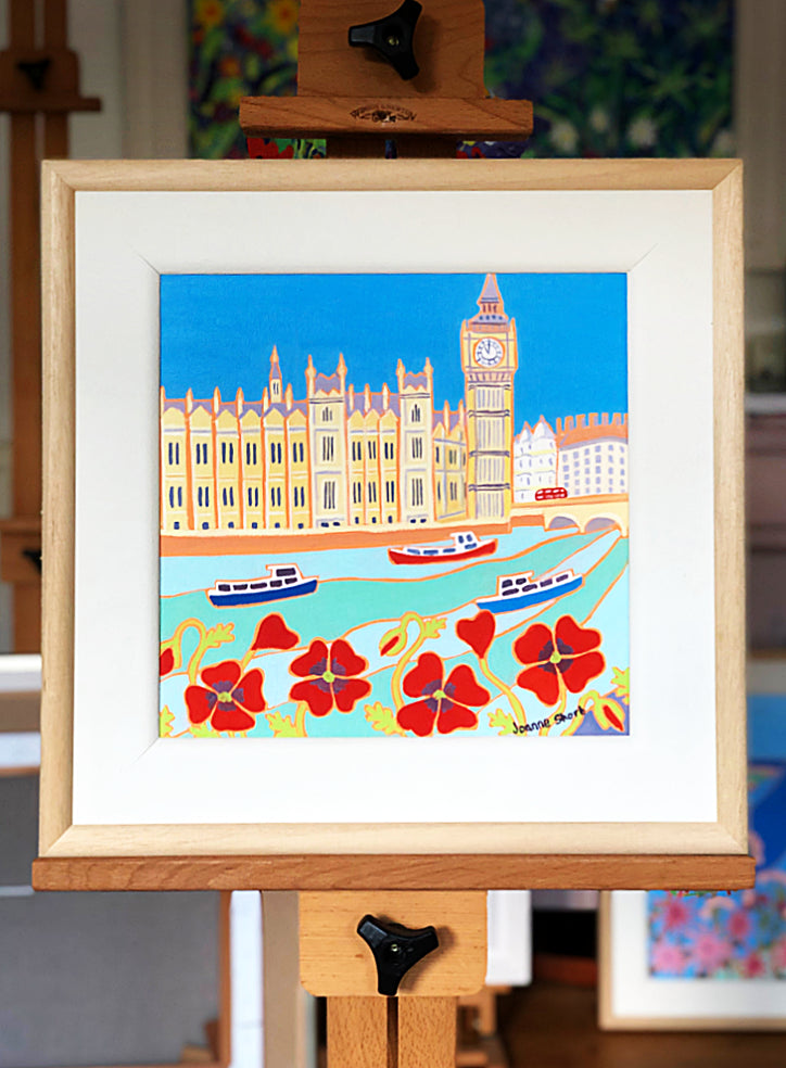 Original Painting by Joanne Short. Cruising past Big Ben, London Joanne Short