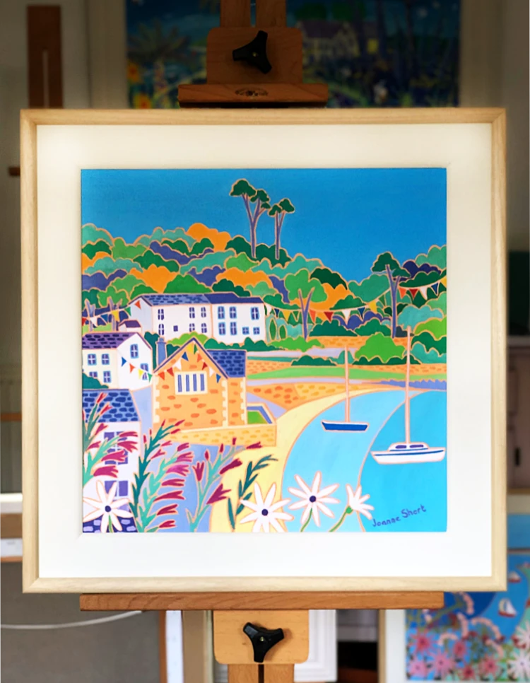 Painting by Joanne Short. Summer Bunting, Durgan Joanne Short