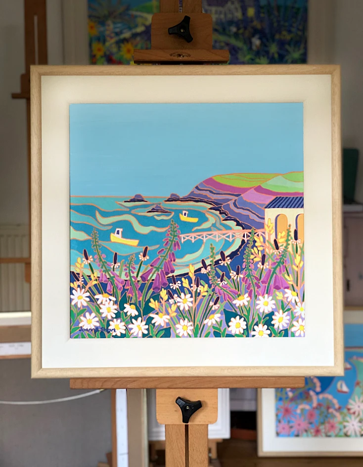 Original Painting by Joanne Short. Wild Flowers at the Lizard Point Joanne Short
