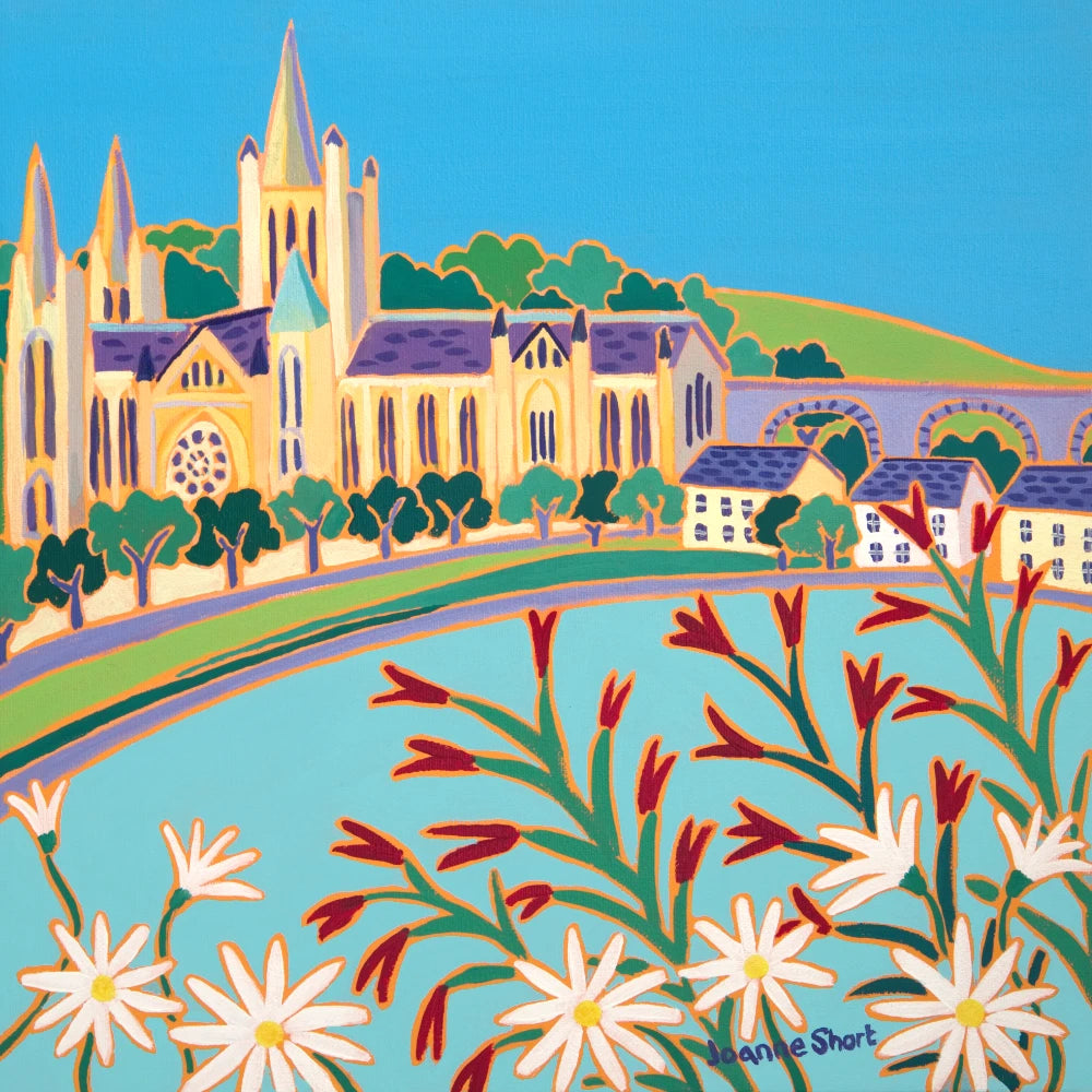 Joanne Short Painting. Whistling Jacks and Daisies by the River, Truro Joanne Short