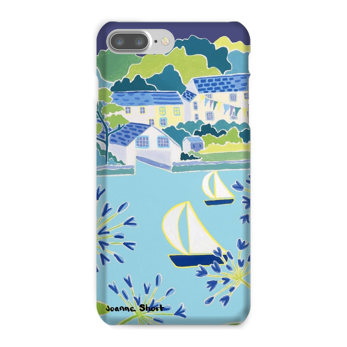 Snap Art Phone Case. Helford River & Village. Artist Joanne Short. Cornwall Art Gallery